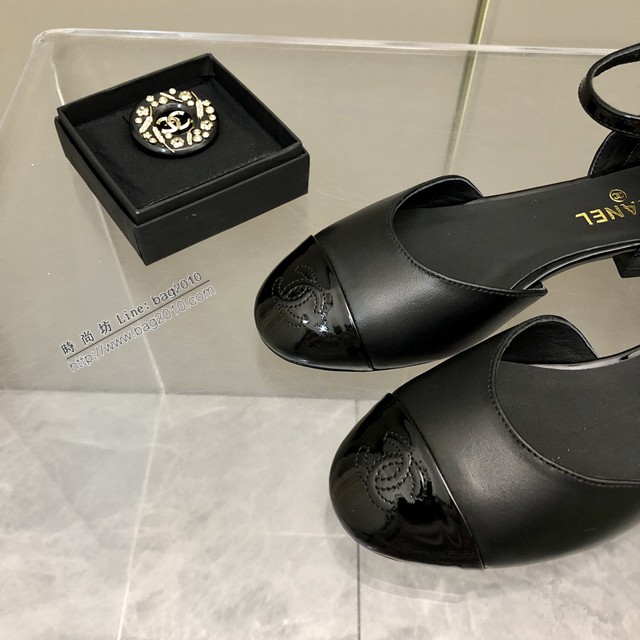 Chanel香奈兒2022春款系列瑪麗珍鞋女士單鞋平底鞋圓頭單皮鞋 dx3062